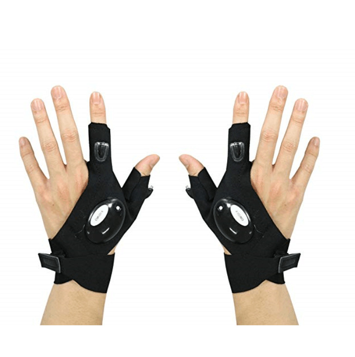 Fingerless Glove LED Flashlight Torch Outdoor Tool Fishing Camping Hiking Survival Rescue Multi Light Tool Left/Right Hand