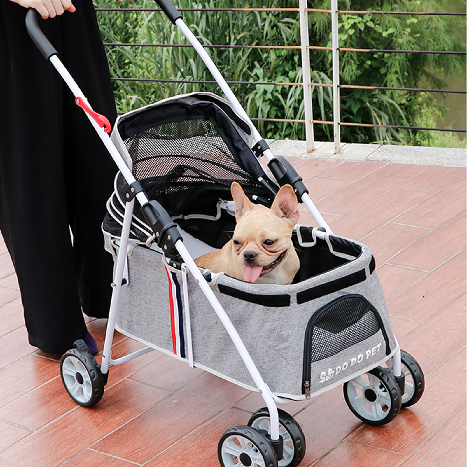 Pet Dog Stroller Dogs Carrier Stroller For Pets Dog Cats Bags Foldable Carrier Strolling Cart Four Wheels Stroller for Baby