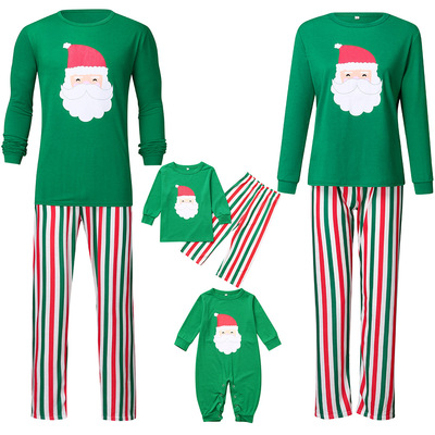 Factory Stock Wholesale High Quality Long Sleeve and Pant Two Pieces Sets Christmas Family Pajamas for Adult and Kids