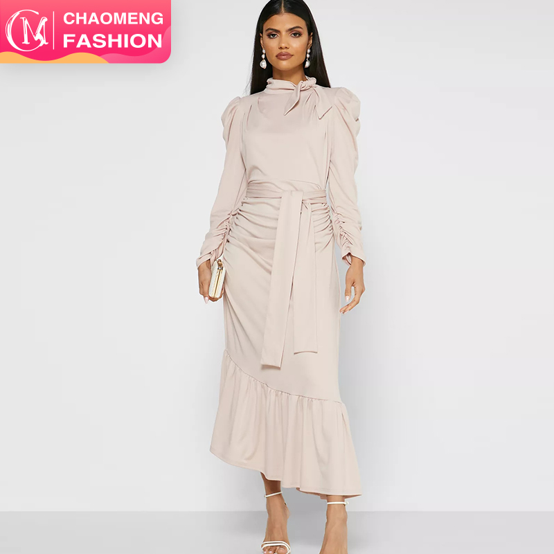 6276 # Eid Mubarek Abaya Дубай Турция хлопок скромное платье мусульманская одежда мусульманские платья для женщин