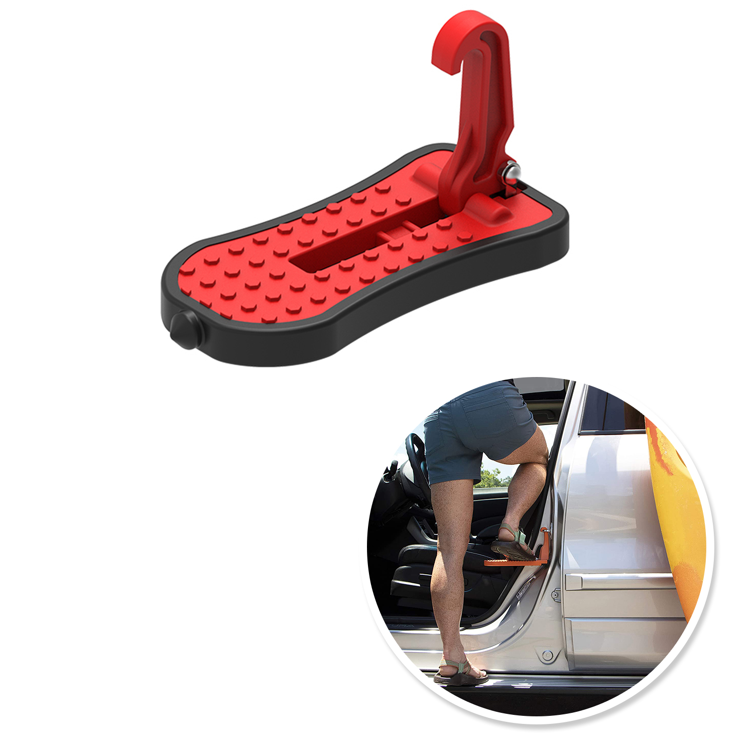 High Quality Aluminum Alloy Universal Fit Car Accessories Moki Door Step Car Cleaning Kit With Safety Hammer