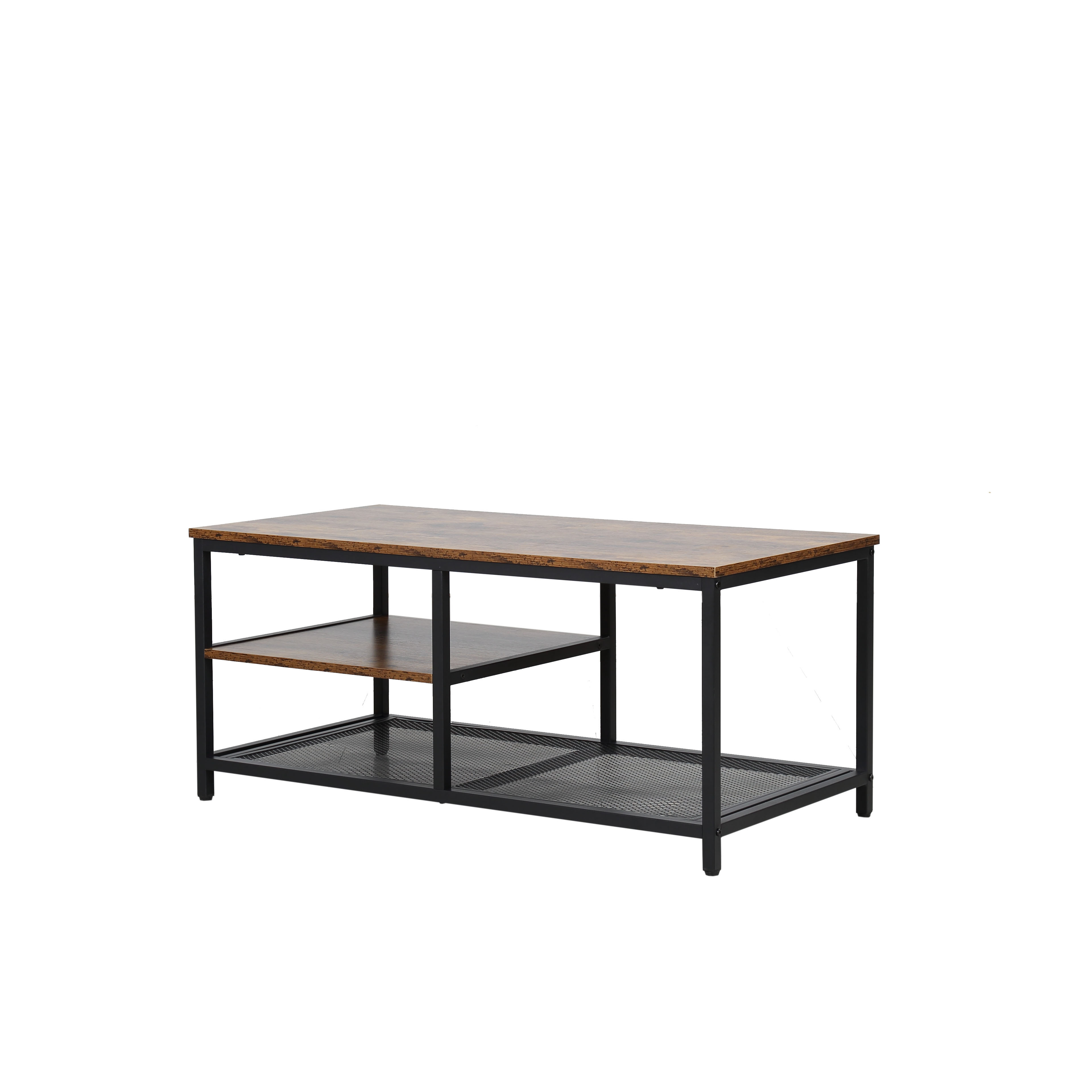 JUSTHOME wooden metal living room furniturecenter coffee table with metal leg