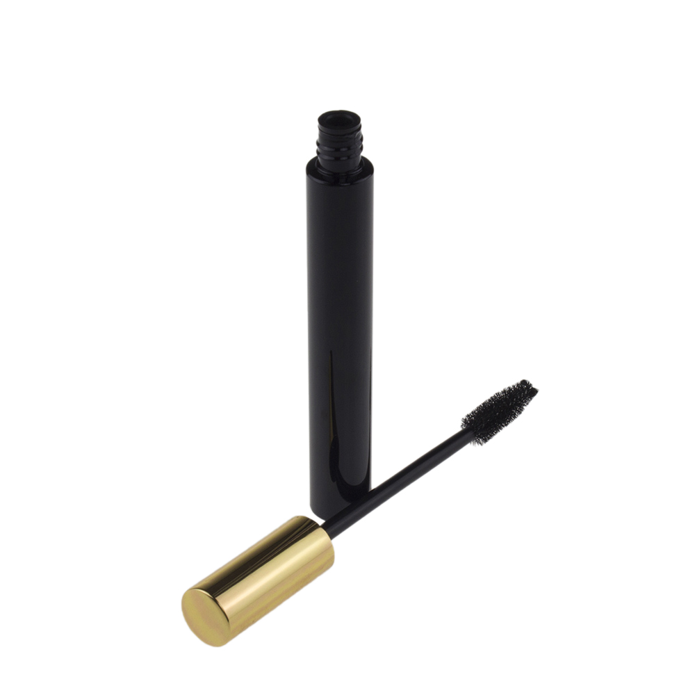 Free Samples Empty Tube with Mascara Brush, Black and Golden Empty Mascara Tube, 8ml Mascara Cosmetic Bottle Packaging