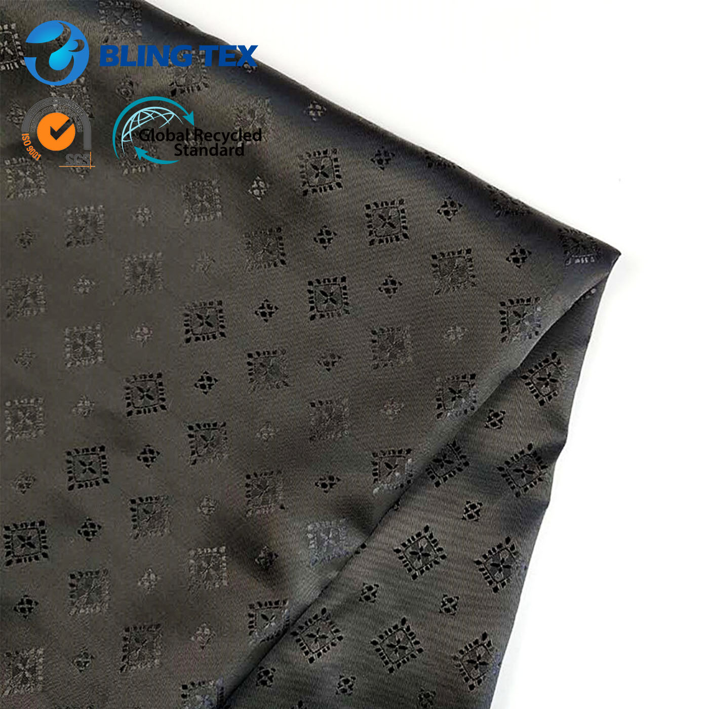 Custom design jacquard lining fabric Poly/viscose TR jacquard fabric