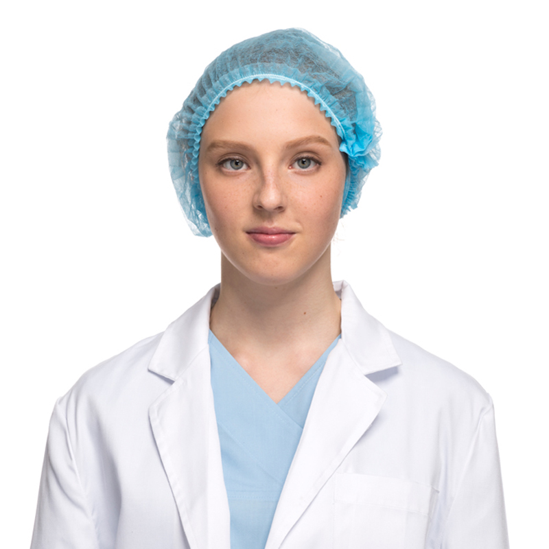 OEM Non-woven Disposable surgical nonwoven bouffant cap head cover Hair Net surgical doctor nurse hat Round mob cap