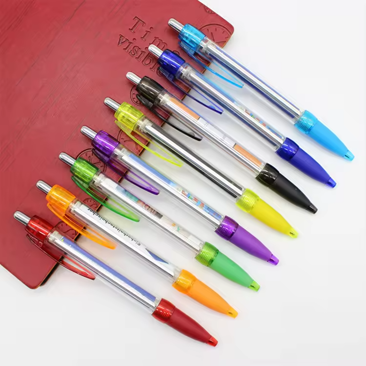 Full Color Plastic Ballpoint Pen Promotion Advertisement Ballpoint Pen High Quality Banner Pull Out Banner Pen