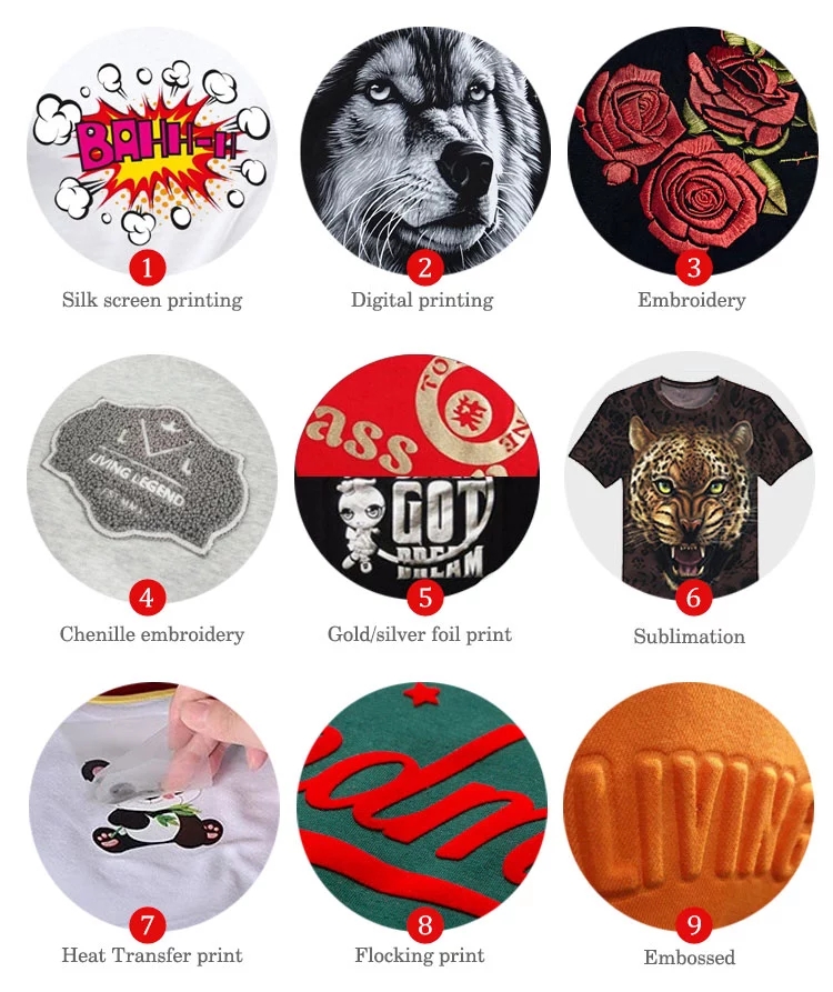 Custom 100% cotton men's dtg printing oversized short sleeve tshirt