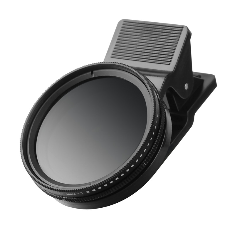 37mm Mobile Phone Lens Filter Universal Adjustable Neutral Density Filter Lens ND 2-400 Filter