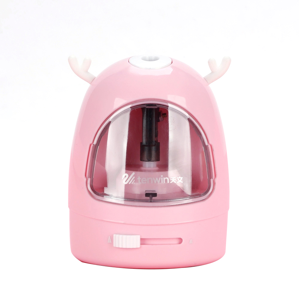 TENWIN Nib Регулируемая DIY Милая электрическая точилка для карандашей на батарейках легкая в использовании для класса, детей в школе