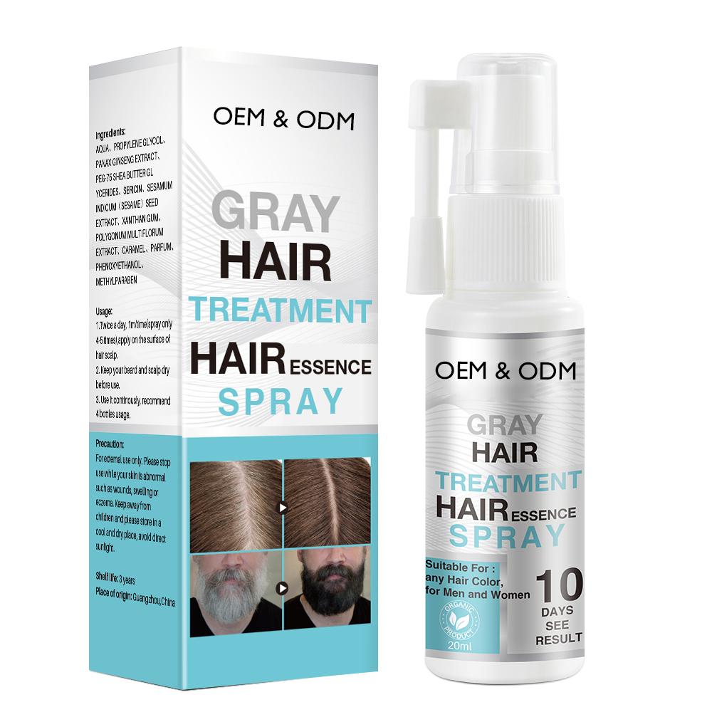 Hot selling Pansly Private Label Organic Restore White Hair To Black Repair Gray Spray Anti Hair Loss Treatment For Bald Hair