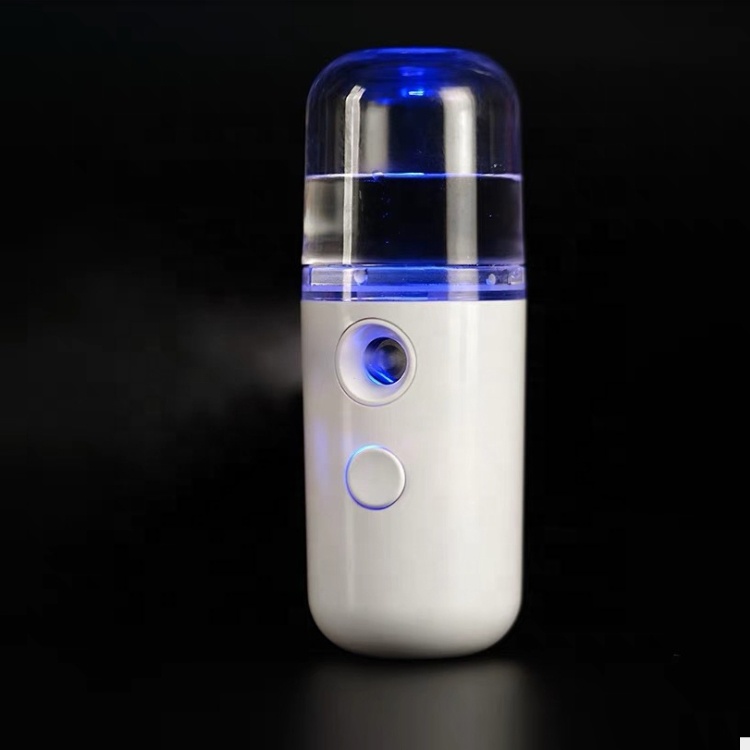 Private label Rechargeable Salon Mini Facial Steamers Professional Beauty Nano Water Repellent Spray nano mist sprayer handy