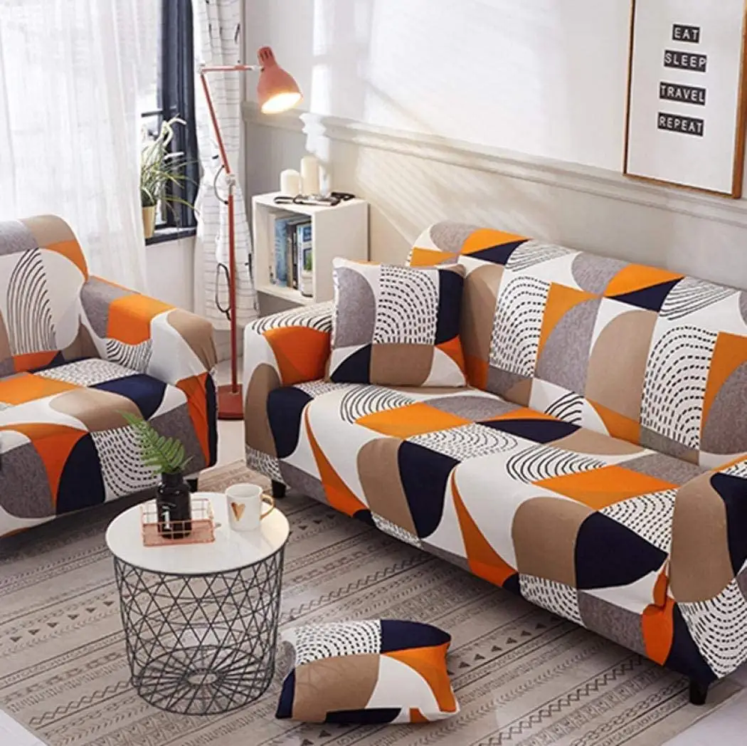 3 Seater Stretchable Sofa Cushion Cover Luxury Elastic Towel Stretch Corner Couch l Shape Sectional Set Cover For Sofa