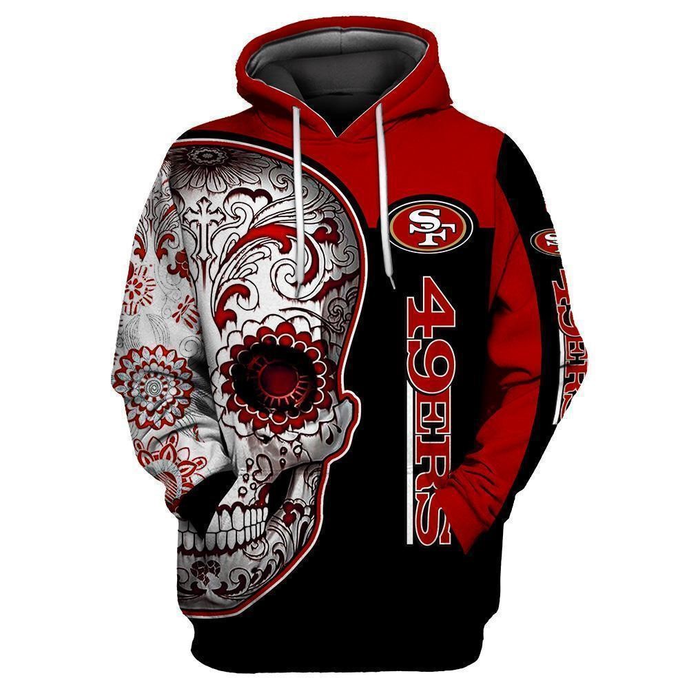 2021 foreign trade autumn and winter Europe and the United States new men's skull 3d digital printing pullover hoodie sweater ja