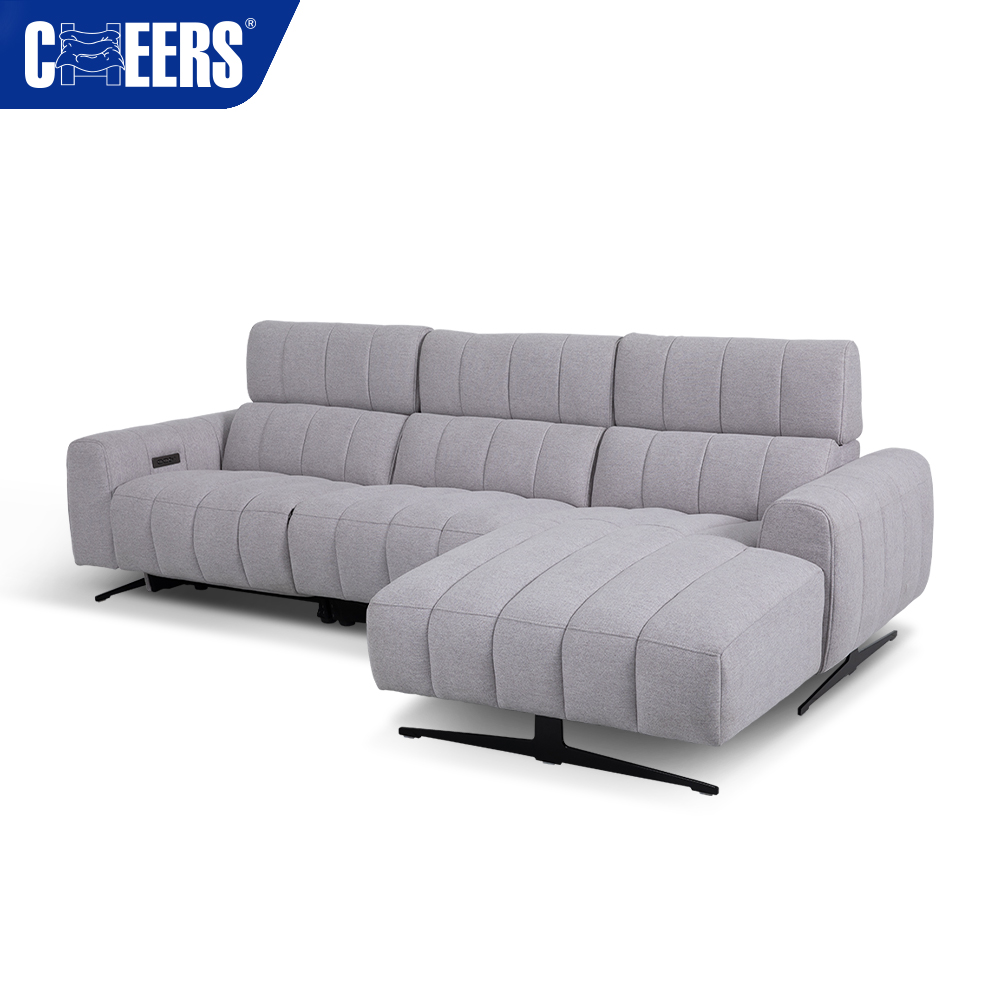 MANWAH CHEERS Contemporary Living Room L Shape Sectional Sofa Electric Lift Headrest Recliner Living Room Sofas Set Furniture