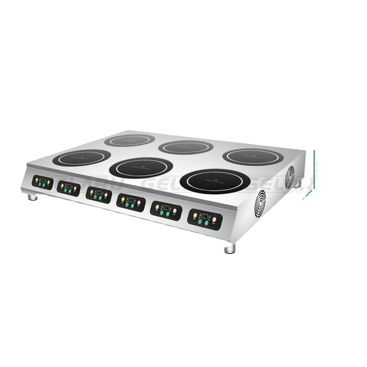 220V-50 Гц 3kW Кнопка Настольный шесть головка инфракрасная плита с 6 плита индукционная плита