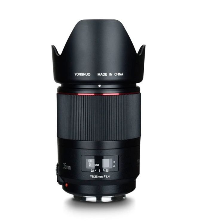 Светодиодная лампа для видеосъемки YONGNUO YN35mm F1.4 яркий фиксированным фокусным расстоянием большой апертурой AF/MF стандарта 35 мм широкоугольный объектив с фиксированным фокусным расстоянием с постоянным фокусным расстоянием f для спортивного Фотоап