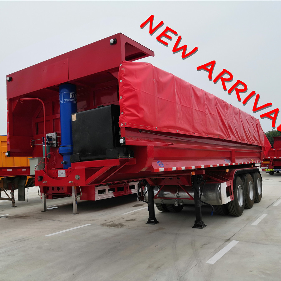 OYJD Trailes light duty U-type dump semitrailer payload 60t use mock mine sand transport move on bad condition road on sale