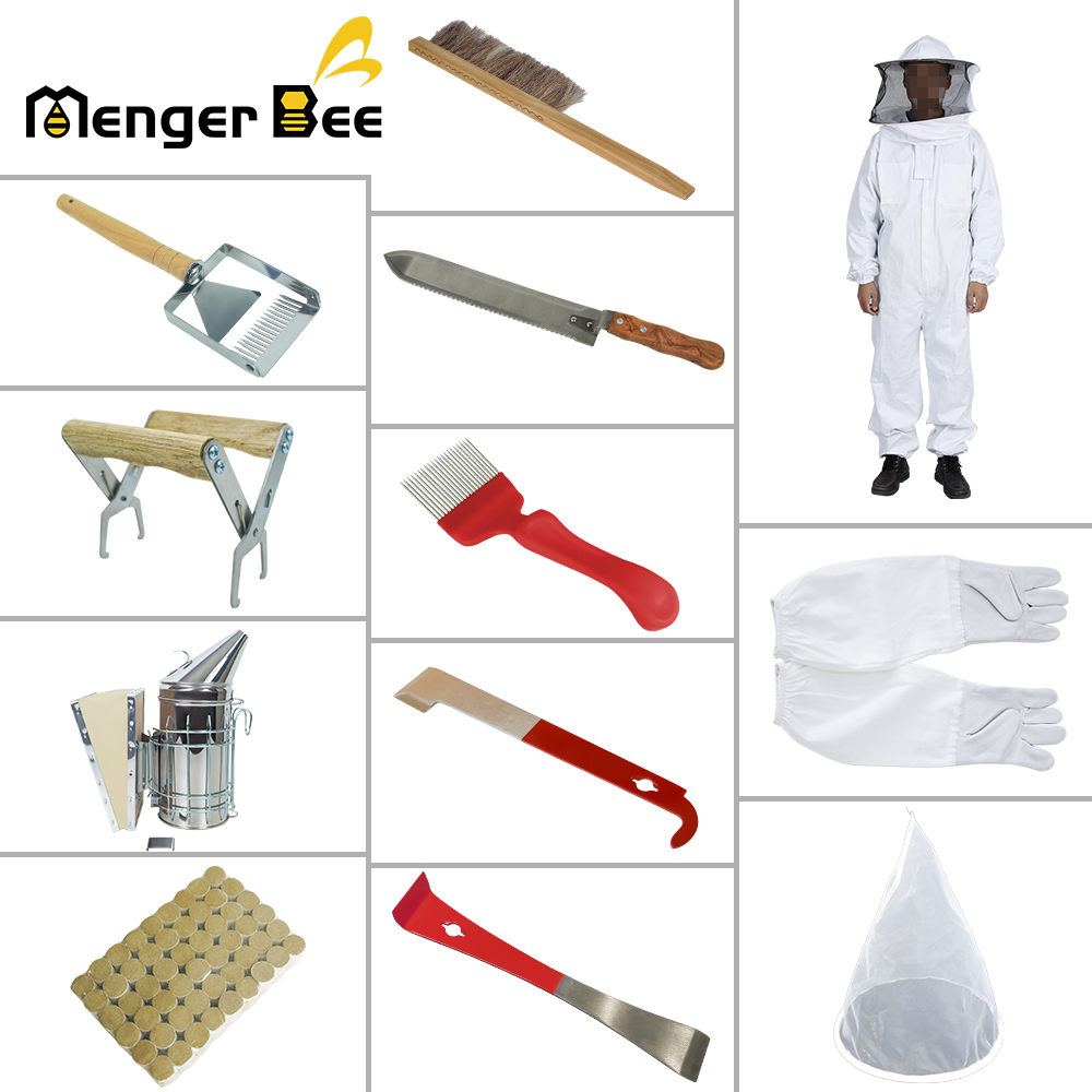 Beekeeping Equipment Set Beekeeper Supplies Assortment With Bee Smoker Bee Brush Honey Strainer For Sale