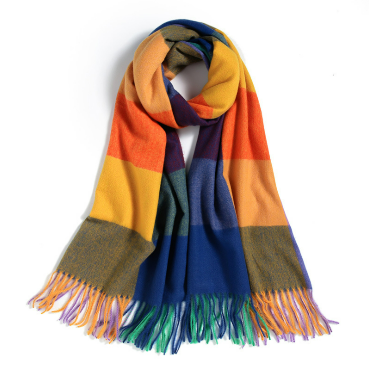 Wholesale soft colorful Imitation cashmere long fashion thick winter scarf
