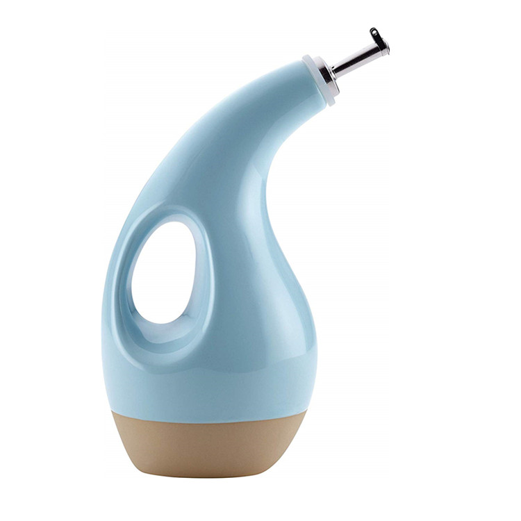 ceramic vinegar bottle Ceramic Dispensing Bottle, Light Blue
