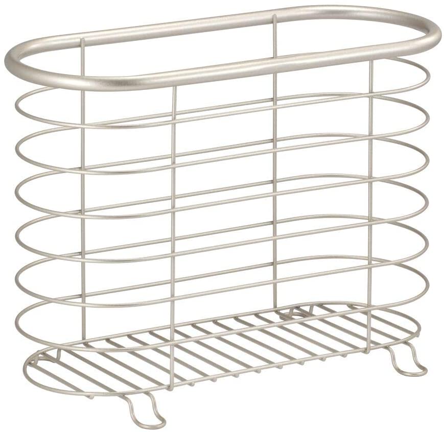 Decorative Metal Farmhouse Magazine Holder and Organizer Bin Standing Rack for Magazines Books Newspapers