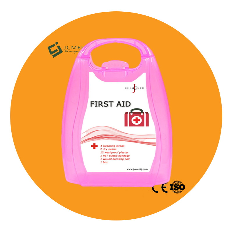 JCMED medical emergency plastic pink lady baby first aid kit