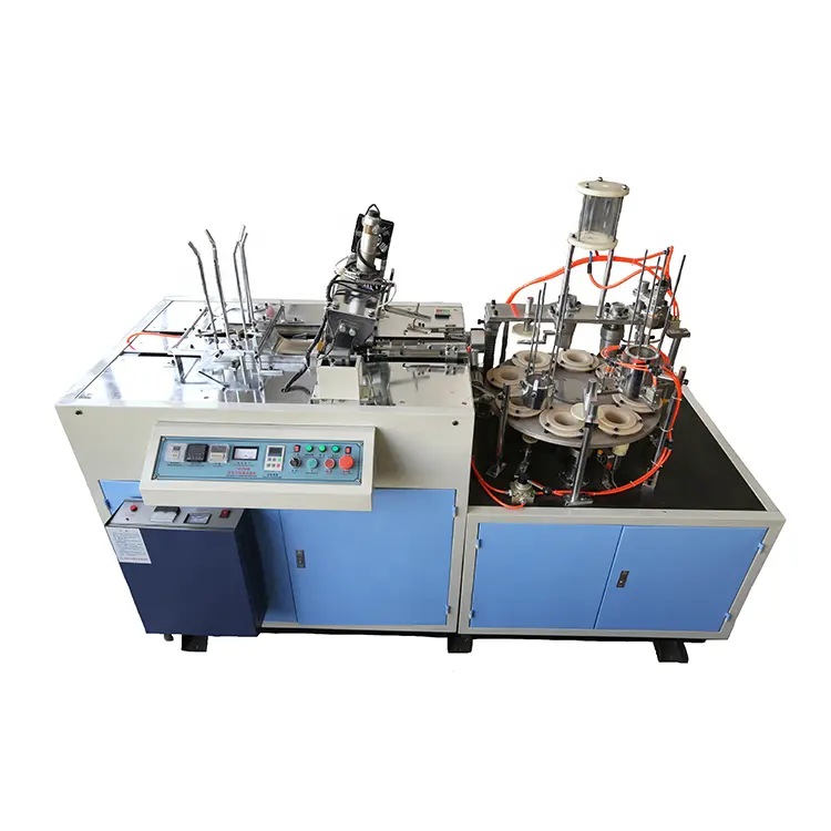 Высокоскоростная автоматическая машина для одноразового изготовления стаканчиков, машина для удаления бумажных стаканчиков 60-65 шт./мин, производственная мощность, термоплавкий клей