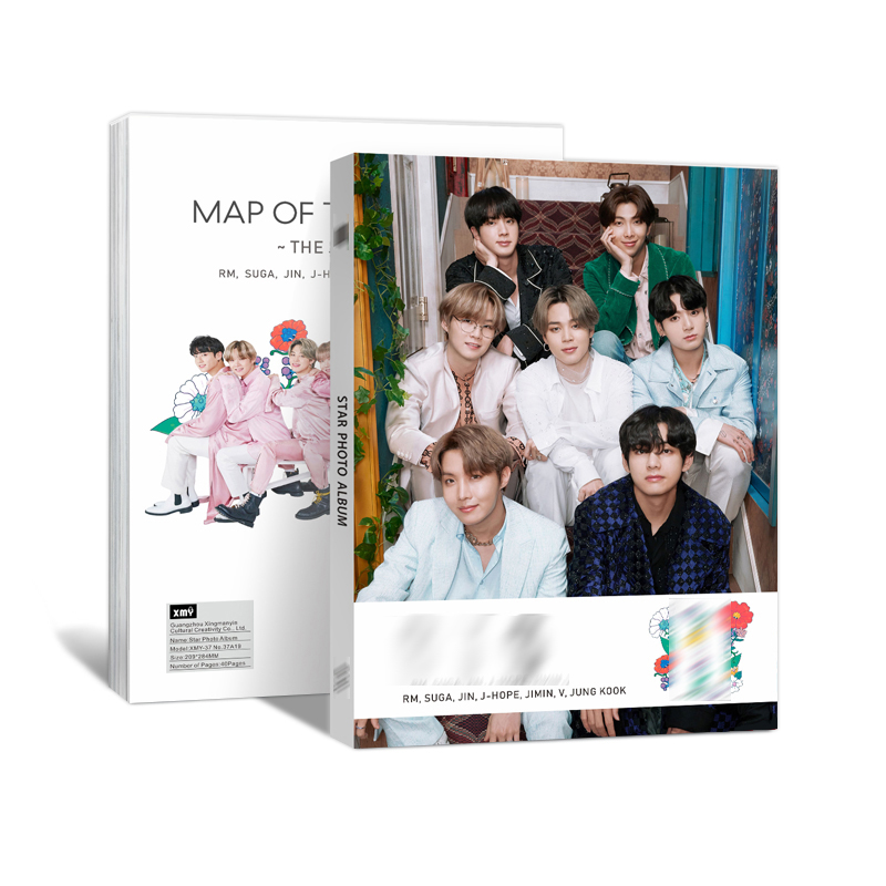 Новинка Kpop Bangtan Boys JUNGKOOK карта души 7 Бронзирующая Обложка фотоальбом Bangtan Boys фотокниги