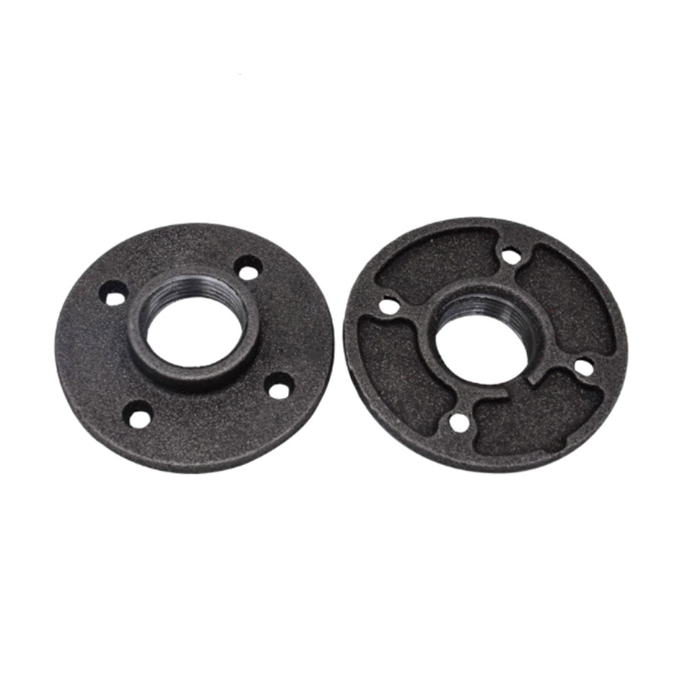 1/2 3/4 Malleable Black Stainless Steel Galvanized Cast Iron Pipe Fittings Threaded Flanges Floor Flange