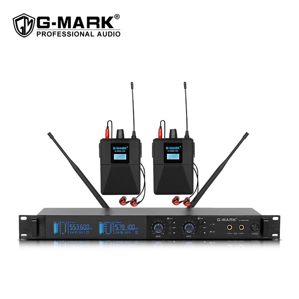 G-MARK G4000 IEM UHF беспроводной этап возвращение в ухо системы мониторинга для сцены гитары Studio группа производительность DJ