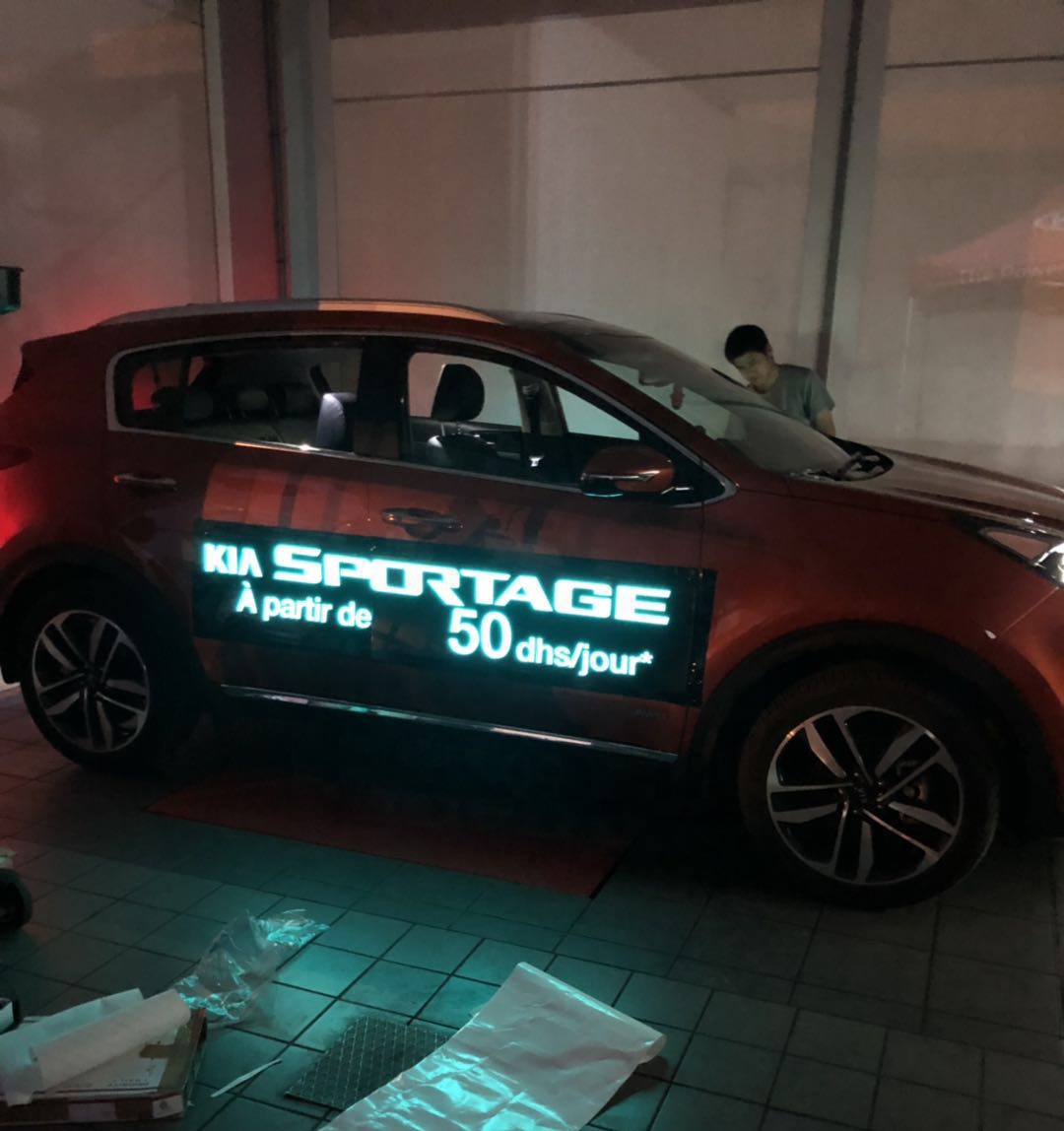 Индивидуальная модная Автомобильная оболочка EL, высокая яркость, автомобильная Наклейка EL wrap, анимированный автомобиль, рекламный знак el lighting