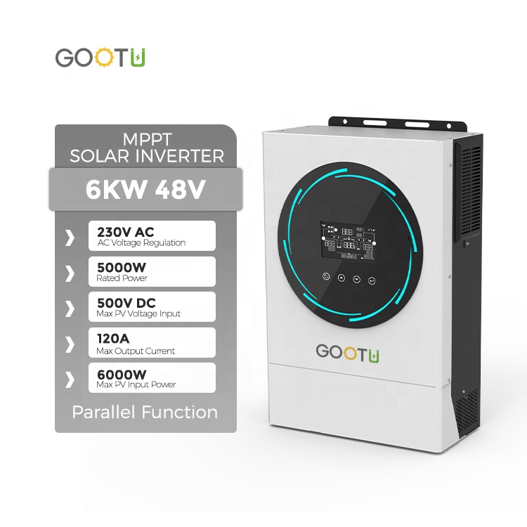 GOOTU 6 кВт 4 кВт 48 в 24 в ВКЛ./ВЫКЛ. Инвертор 220 В 380 В солнечная система А двойной MPPT контроллер параллельный Гибридный солнечный инвертор