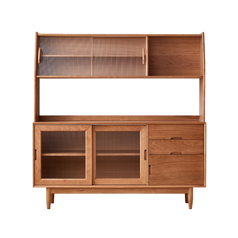 Новый дизайн Фу Гуан Sideboard натурального массива дерева с большими пространствами для хранения