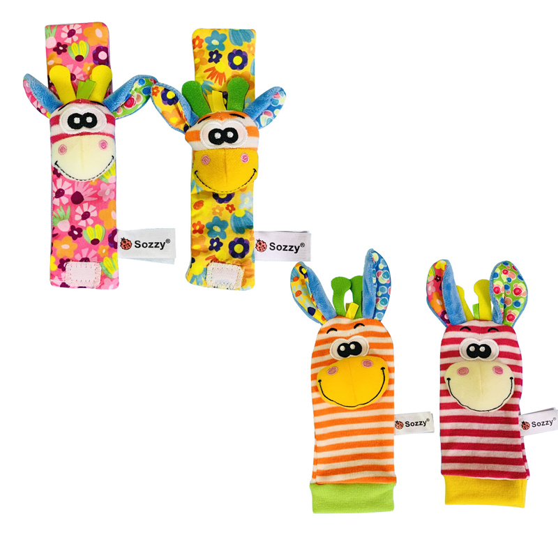 Cartoon animal giraffe zebra wrist belt socks belt ring bell watch belt S023P