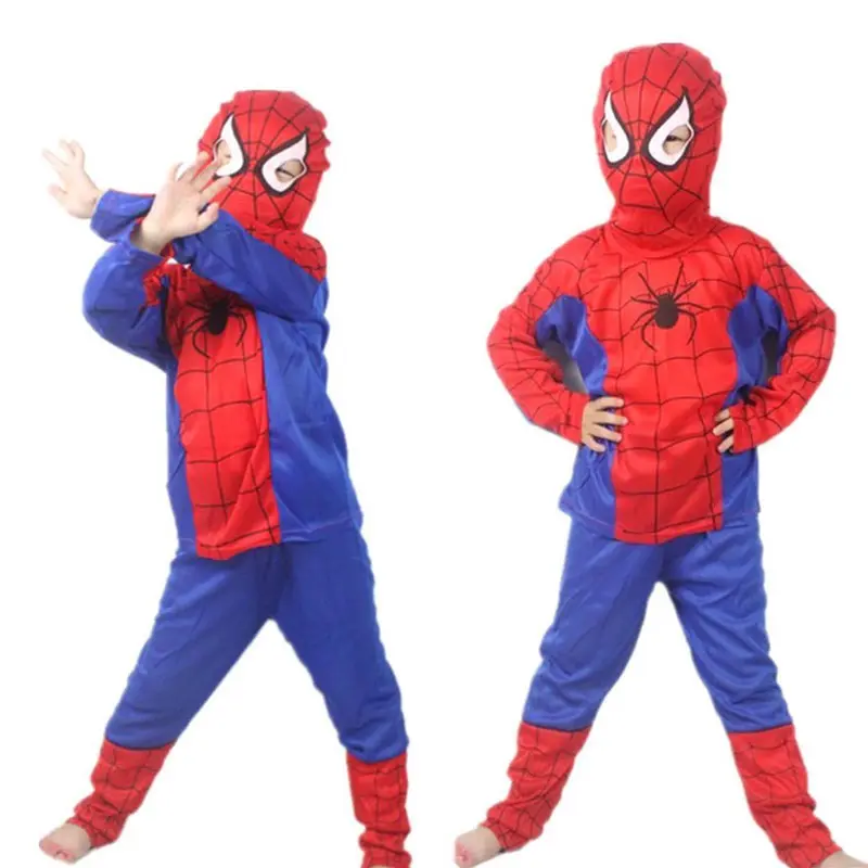 Red Spiderman Cosplay Costume for Children Clothing Sets Spider Man Suit