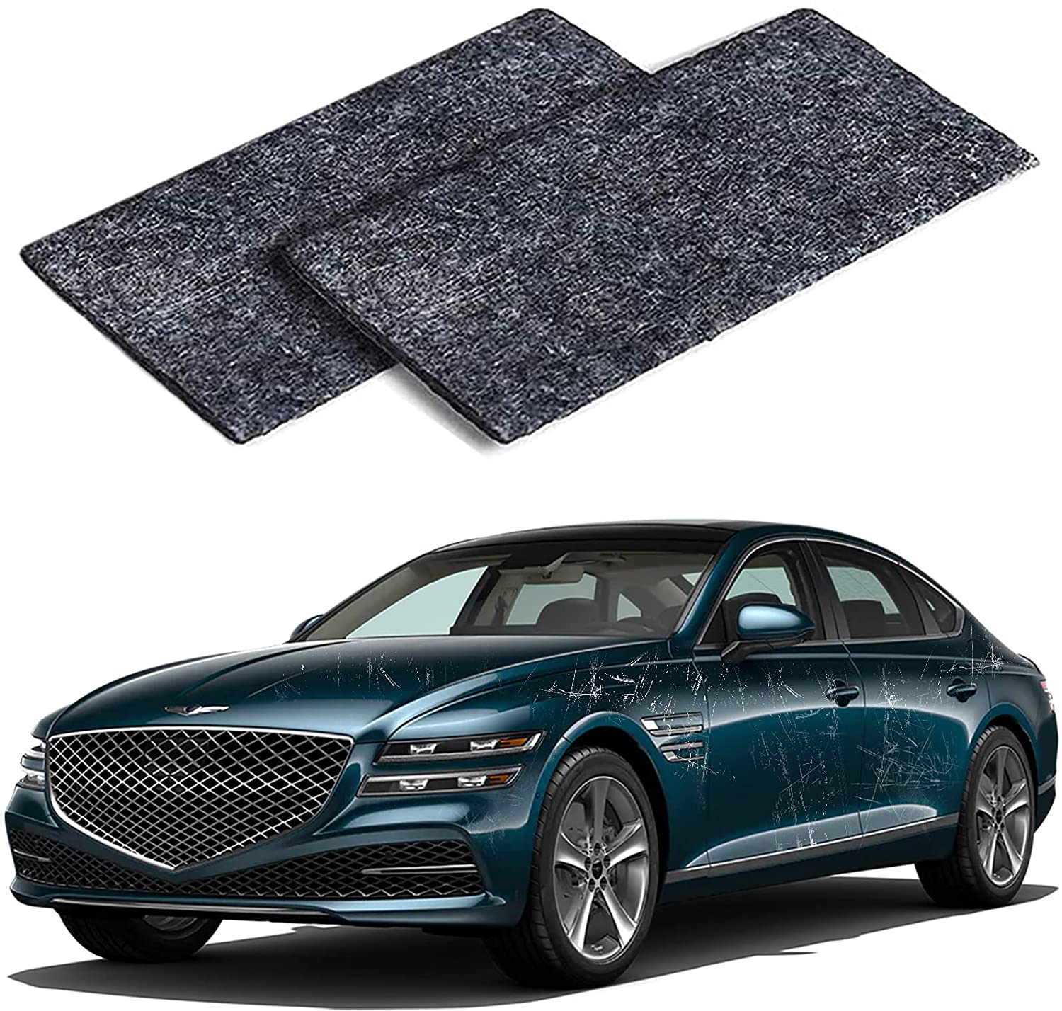 2021 New 2PCS Nano Magic Car Scratch Remover Cloth Multipurpose Easily Repair Paint Scratches Light Scratch Repair for Cars