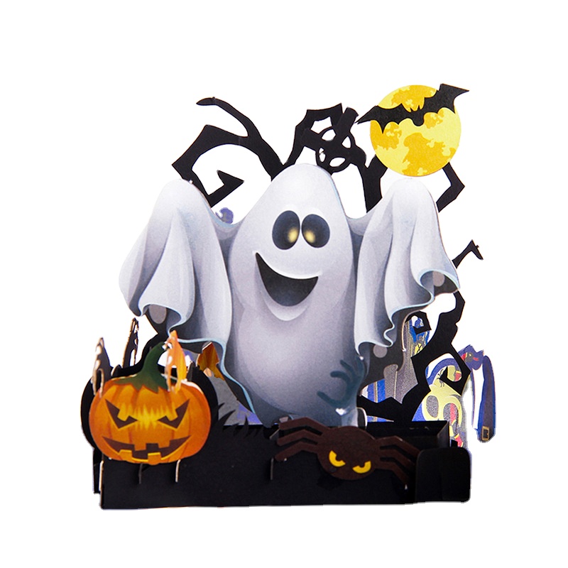 Halloween Greeting Cards ghost pumpkin bat themes with Envelope hollow out cards for Children Friends Family party