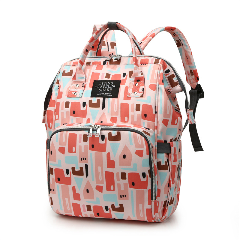 2021the new summer fashion High quality multi-function full printing colorful floral designer diaper bag backpack for baby