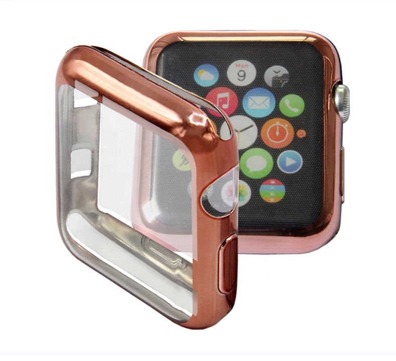 Чехол для Apple watch 44 мм 40 мм, чехол для iwatch серии 5 4, защитный чехол из ТПУ с покрытием, гибкий силиконовый защитный чехол