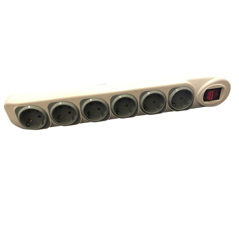6 pole factory price switch socket with euro schuko plug