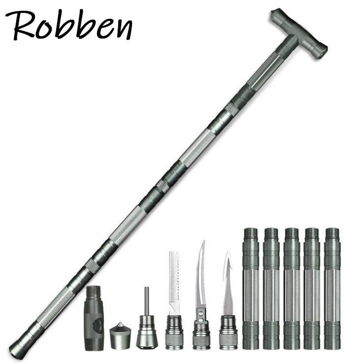 Robben треккинговые палки, прогулочные палки, уличная походная Защитная палка, многофункциональный домашний стержень, походный инструмент для выживания