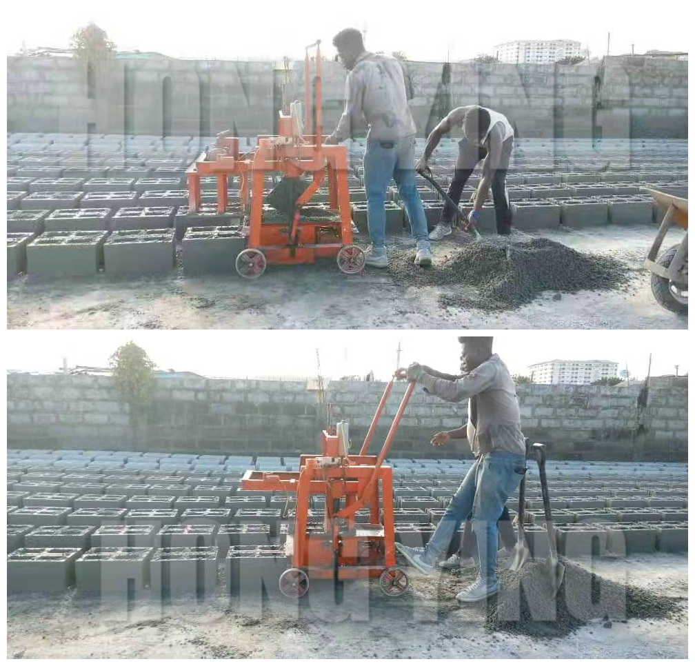 QMY2-40 small mobile concrete block laying machines
