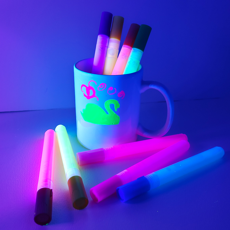 KHY Hot Sale Custom Glow In The Dark Draw Art Colour For Rock Painting Kit DIY Creative Glitter Acrylic Paint Marker Pen