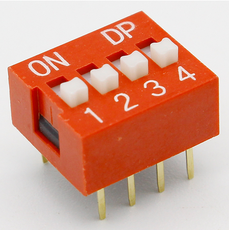 IMC Горячие 10 шт. 2 ряда 8 Pin 4Р позиции 2,54 мм Шаг DIP-переключатель красный