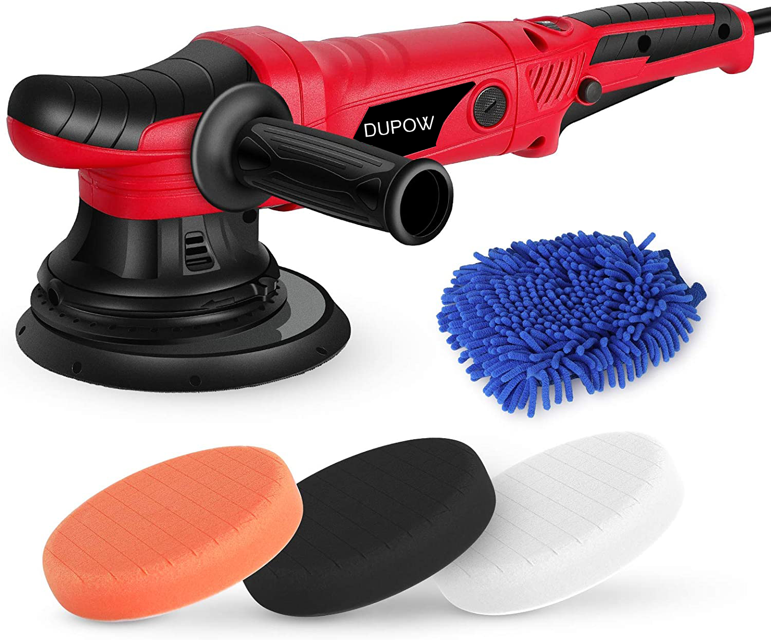2021 Dupow PT06102 Variable Speed Orbital Polisher Dual Action Polisher for Car Polishing and Waxing