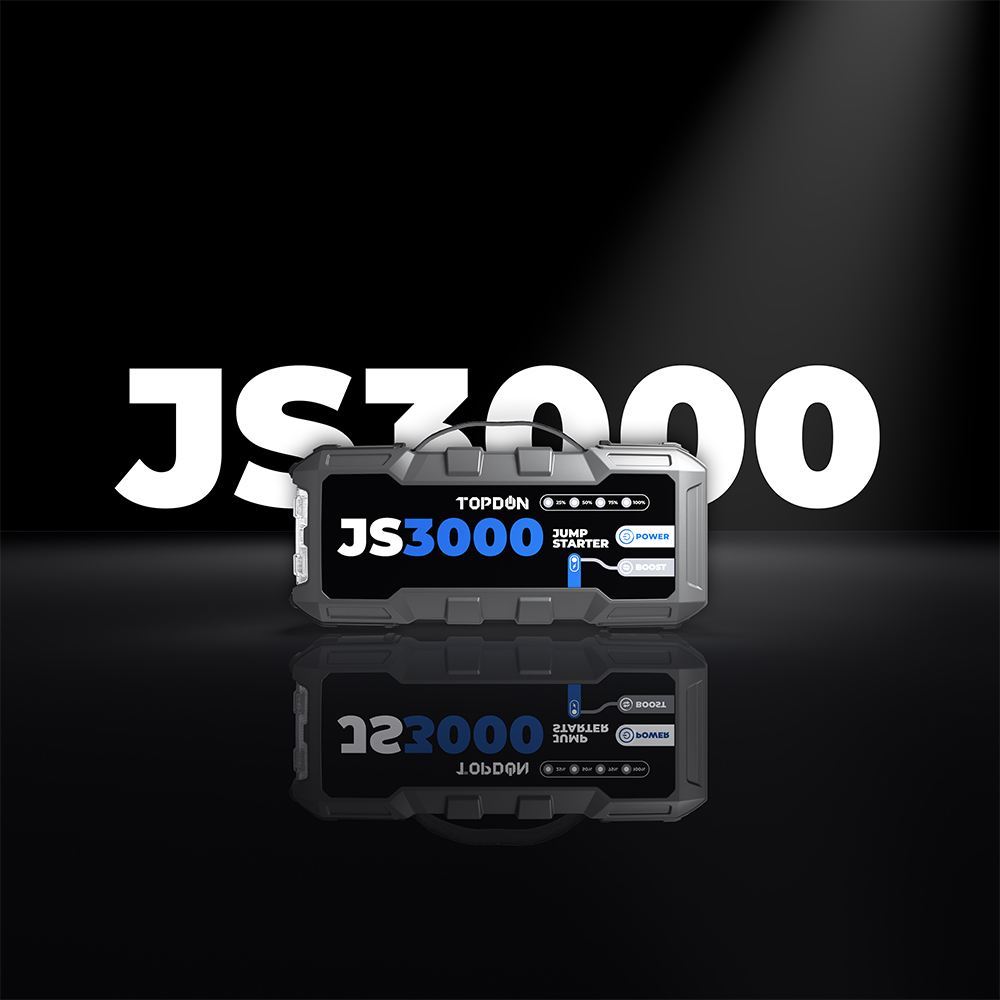Портативный стартер TOPDON JS3000, обеспечивающий максимальный ток 3000 а для запуска плоской свинцово-кислотной батареи 12 В