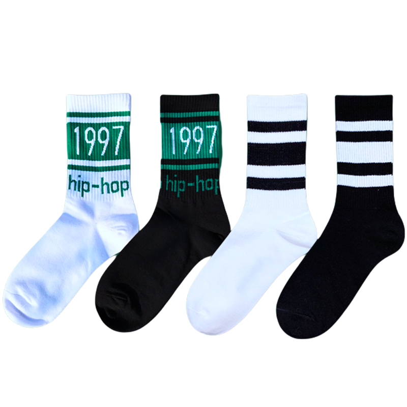 New Street Fashion and Trending High Rib Crew Sporty Men Socks