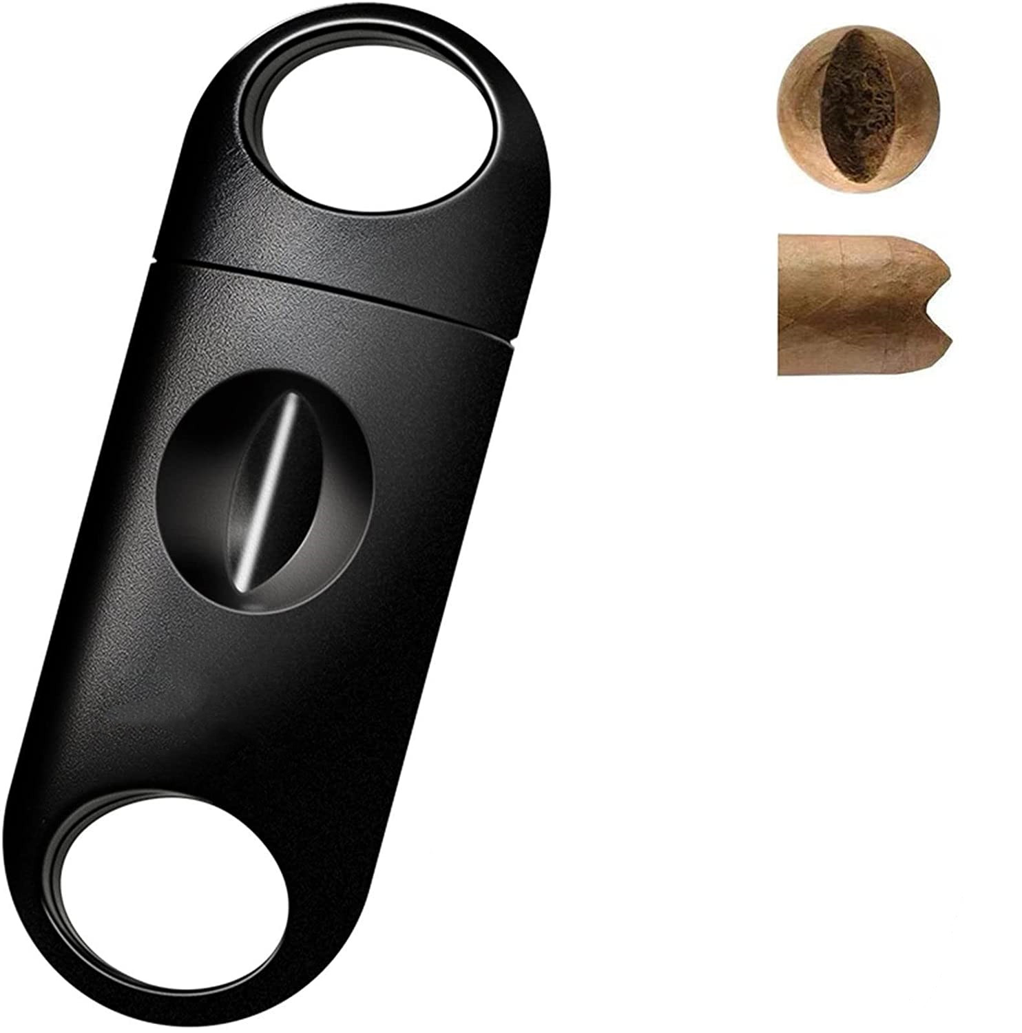 Легкая в использовании пластиковая крышка, легкий вес, черный Pardo Travel Cigar V Design Cutter с хорошо отполированной ручкой
