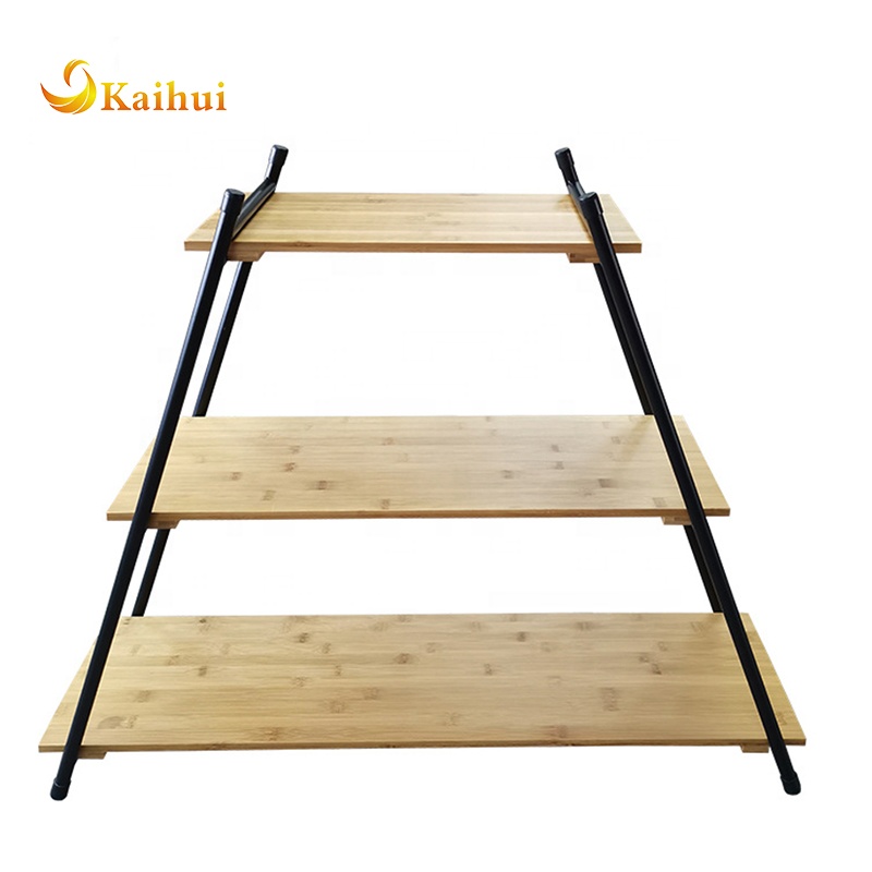 Bamboo Camping 3-tier Shelf