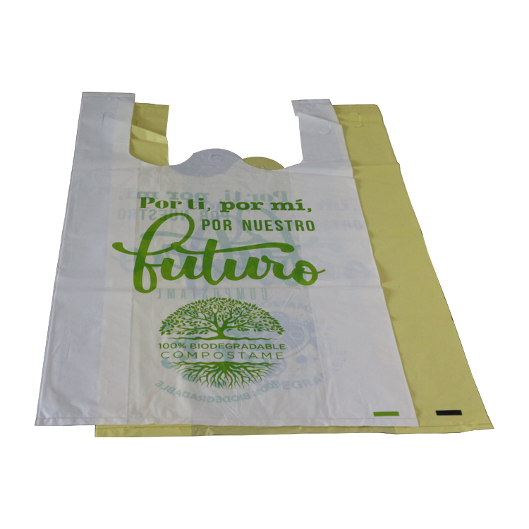 Эко envases биоразлагаемые compostable упаковка футболка носить жилет продуктовый мешок для покупок